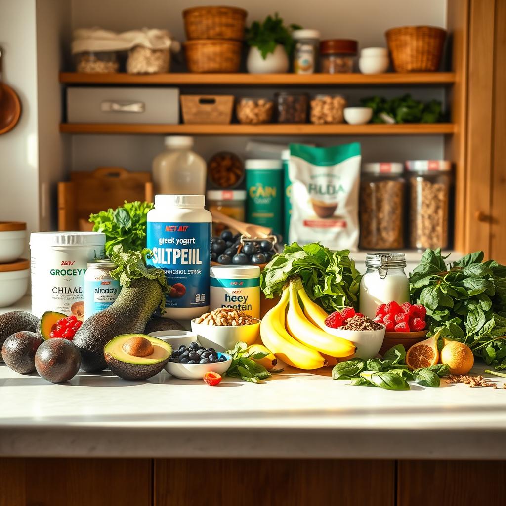 Pantry and produce essentials for high-protein blends